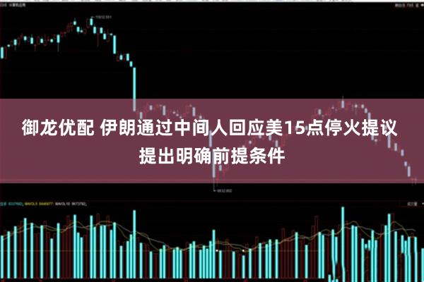 御龙优配 伊朗通过中间人回应美15点停火提议 提出明确前提条件